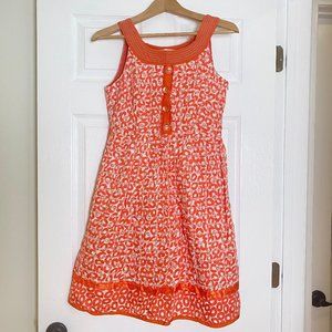 Scarlet Red Floral Eyelet Sleeveless Dress Sz 2/S